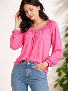 Sundry Lightweight Pink Raglan Long Sleeve